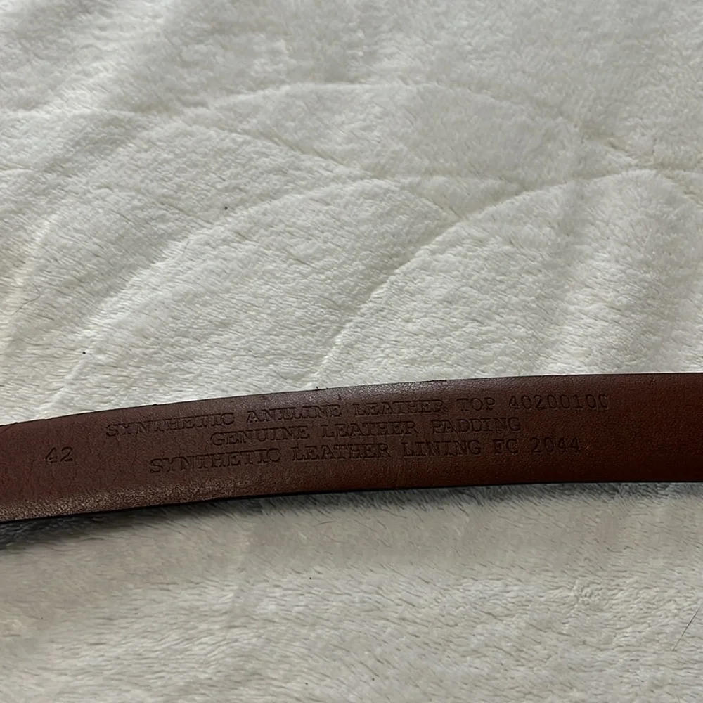 Size 42 brown leather men’s belt